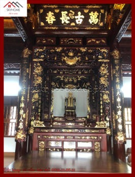 Bố trí hoành phi câu đối cho ban thờ